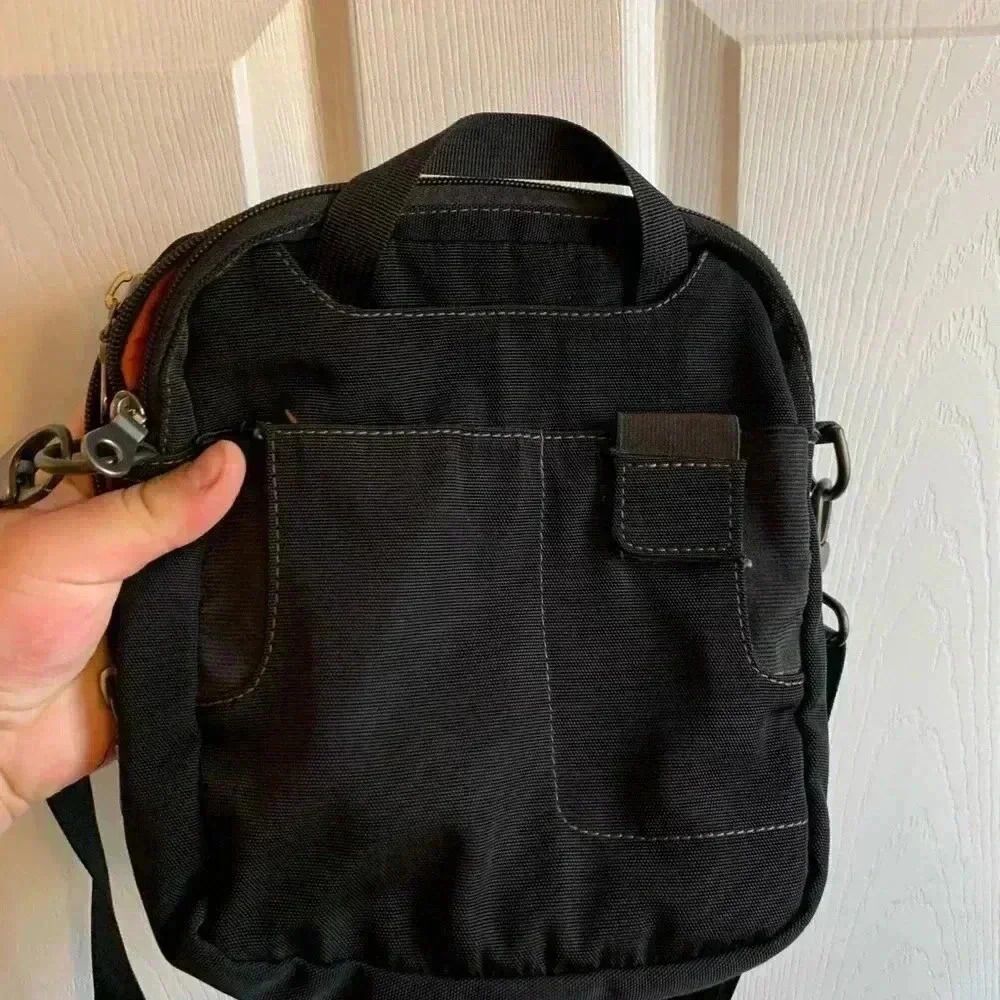 Unisex Cross Body Black and Orange Bag